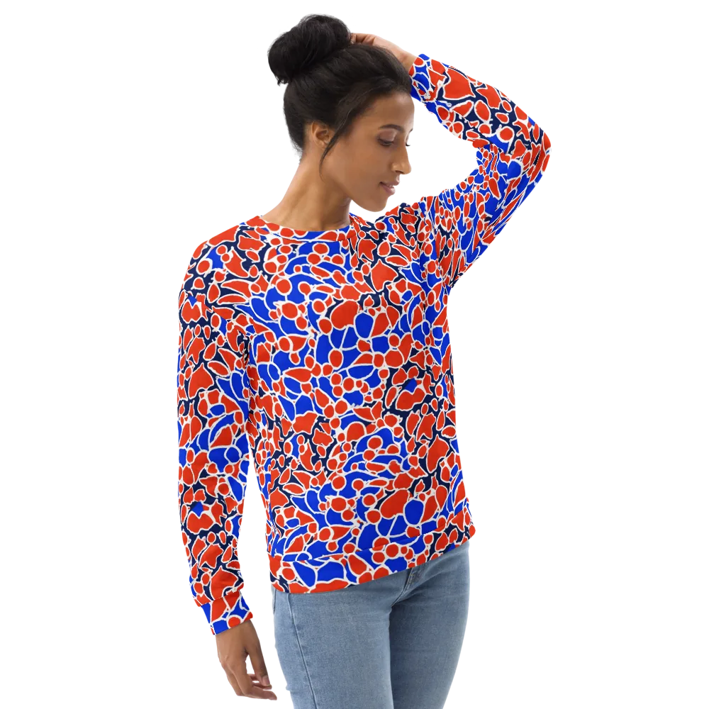 Cobalt Confetti on Sweatshirt — Right Front