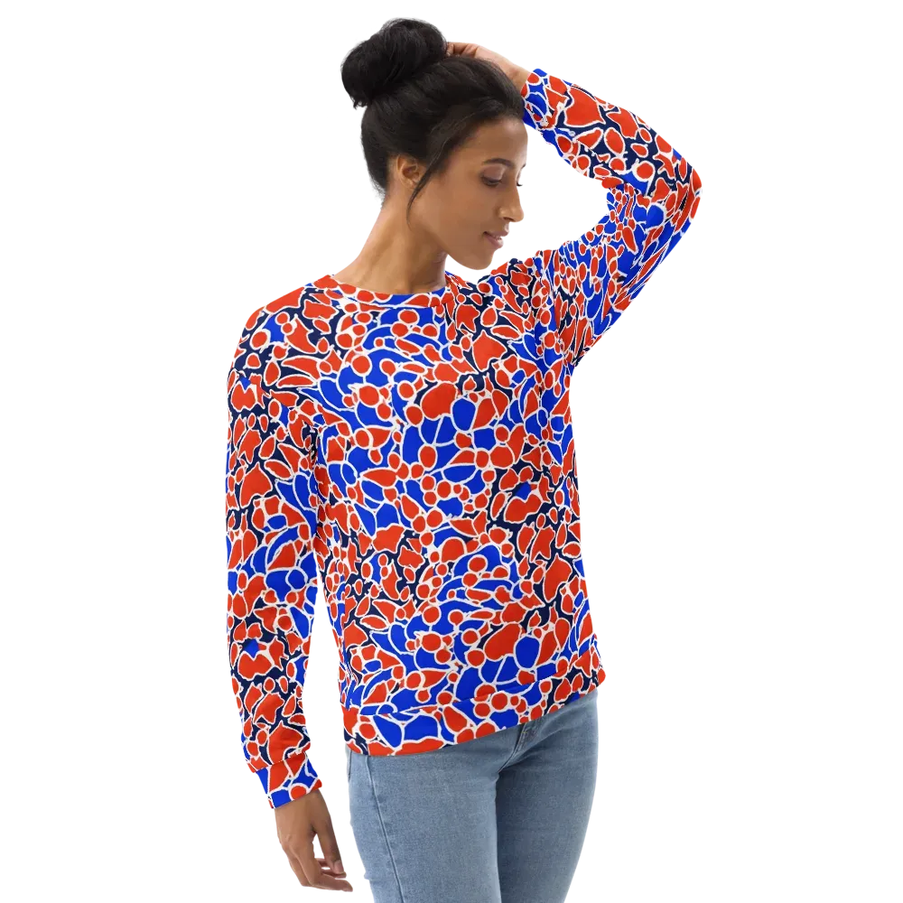 Cobalt Confetti on Sweatshirt — Right Front