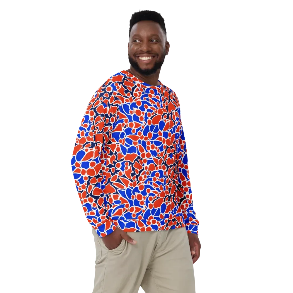 Cobalt Confetti on Sweatshirt — Front