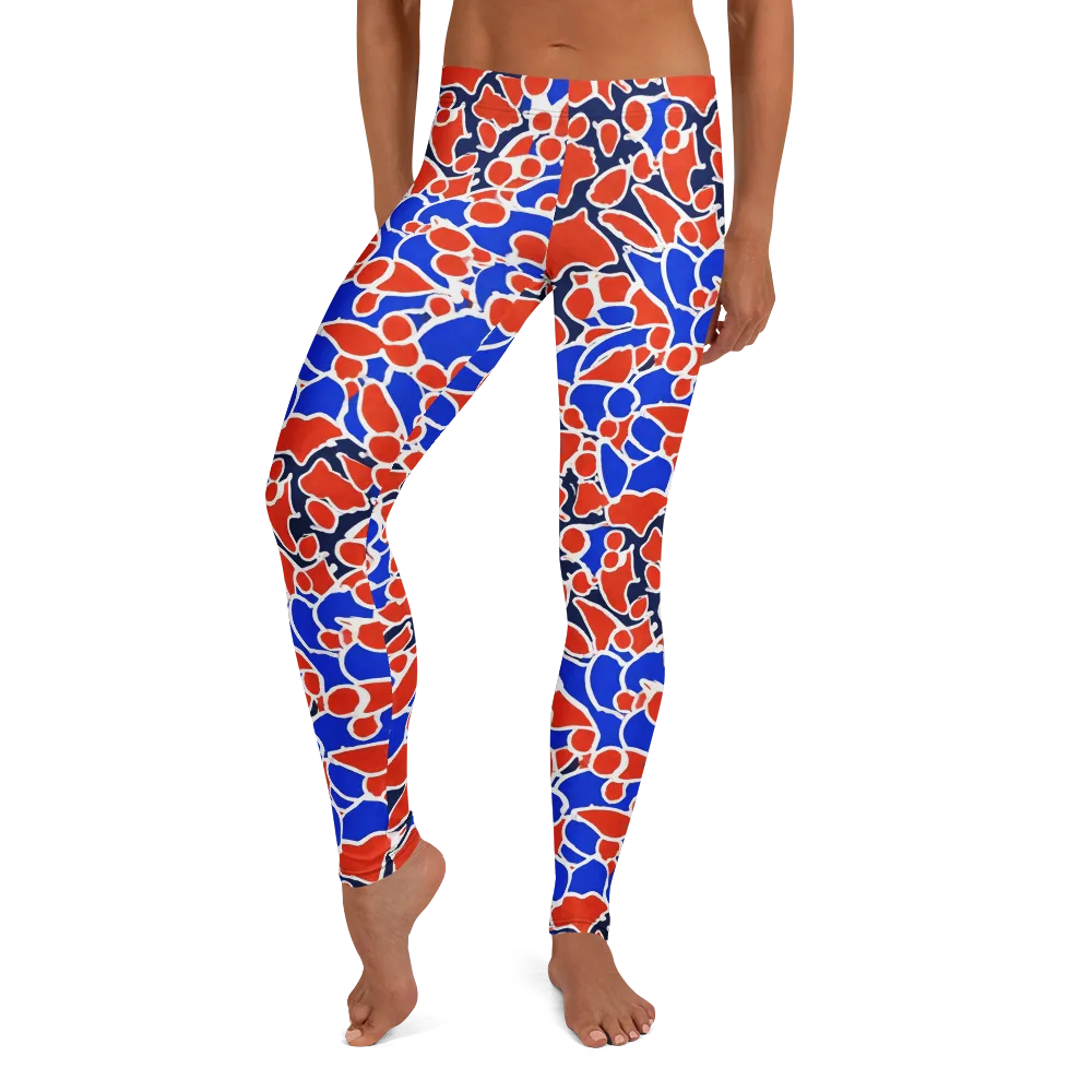 Cobalt Confetti on Leggings — Front