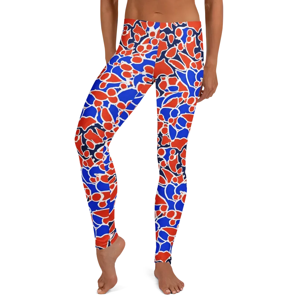 Cobalt Confetti on Leggings — Front