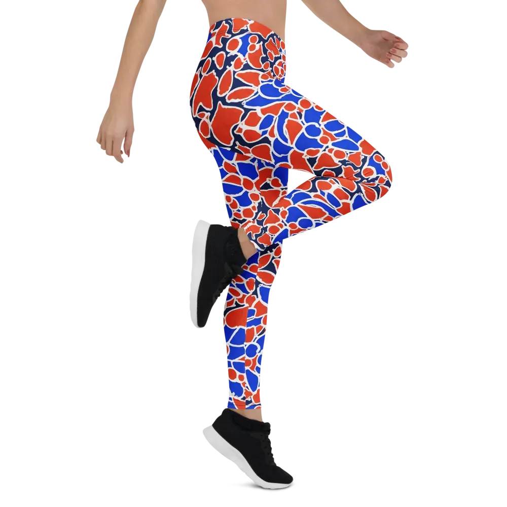 Cobalt Confetti on Leggings — Right