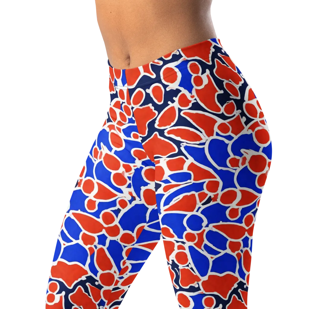 Cobalt Confetti on Leggings — Left Front
