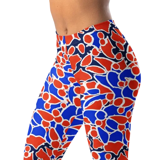 Cobalt Confetti on a Leggings