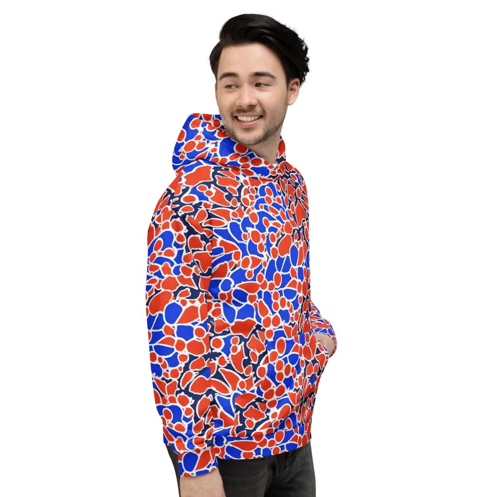 Cobalt Confetti on Hoodie — Right
