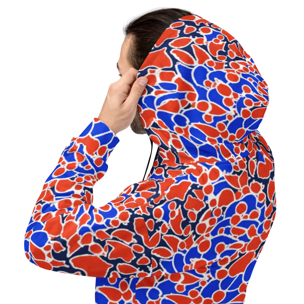 Cobalt Confetti on Hoodie — Back