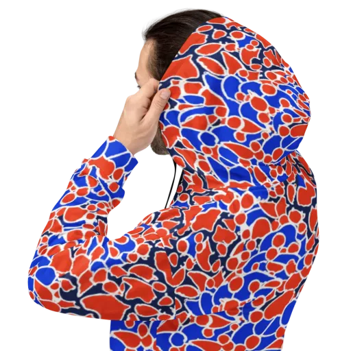 Cobalt Confetti on a Hoodie