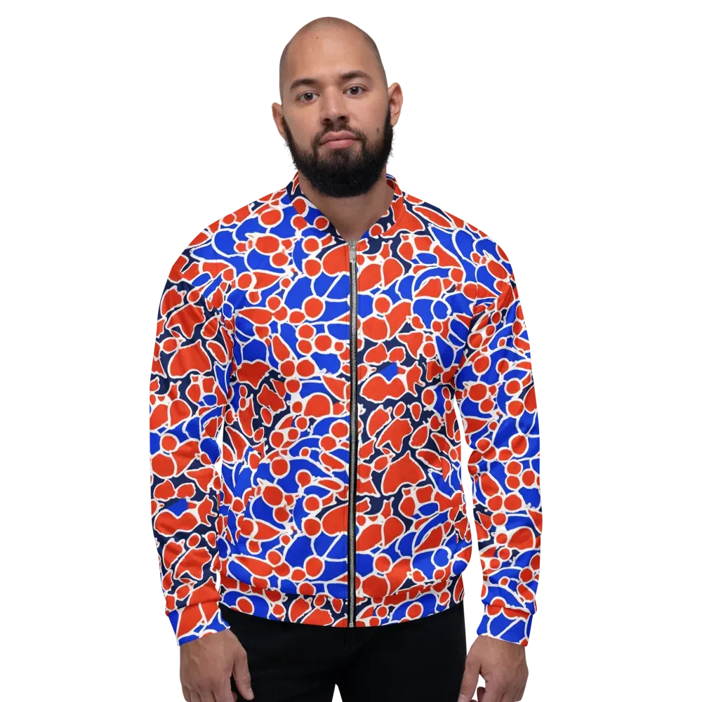 Cobalt Confetti on Bomber Jacket — Front