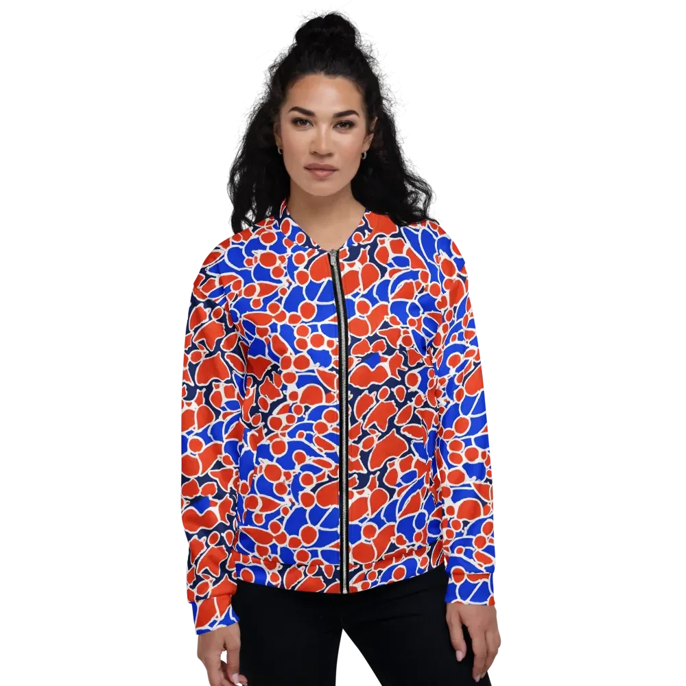 Cobalt Confetti on Bomber Jacket — Front