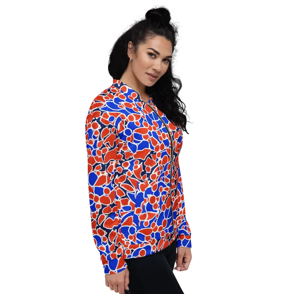 Cobalt Confetti on Bomber Jacket — Right