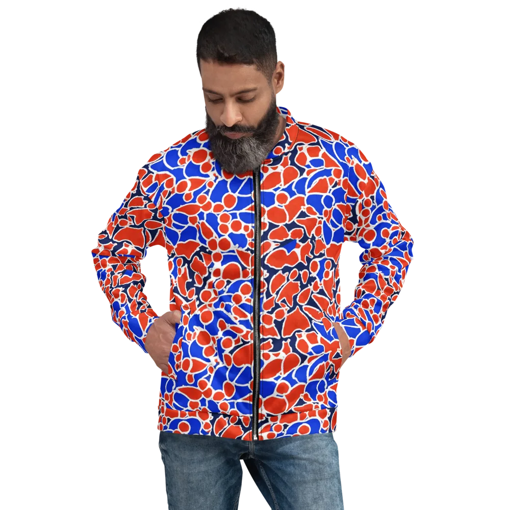 Cobalt Confetti on Bomber Jacket — Front