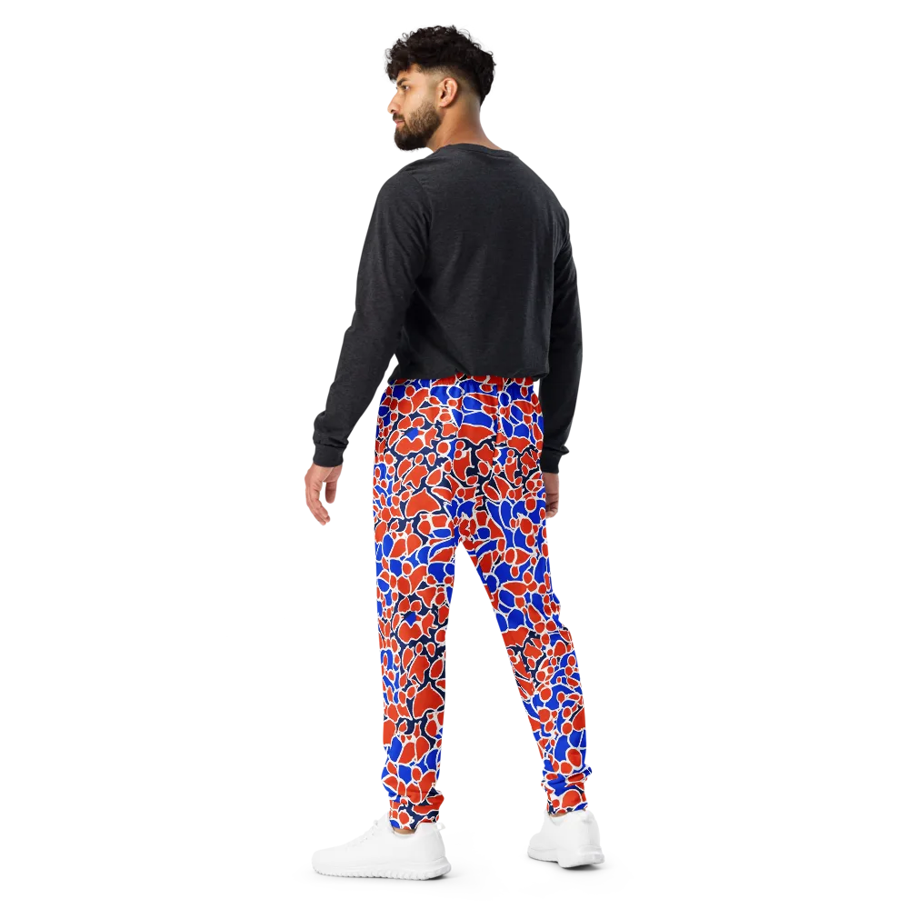 Cobalt Confetti on Men's Joggers — Back