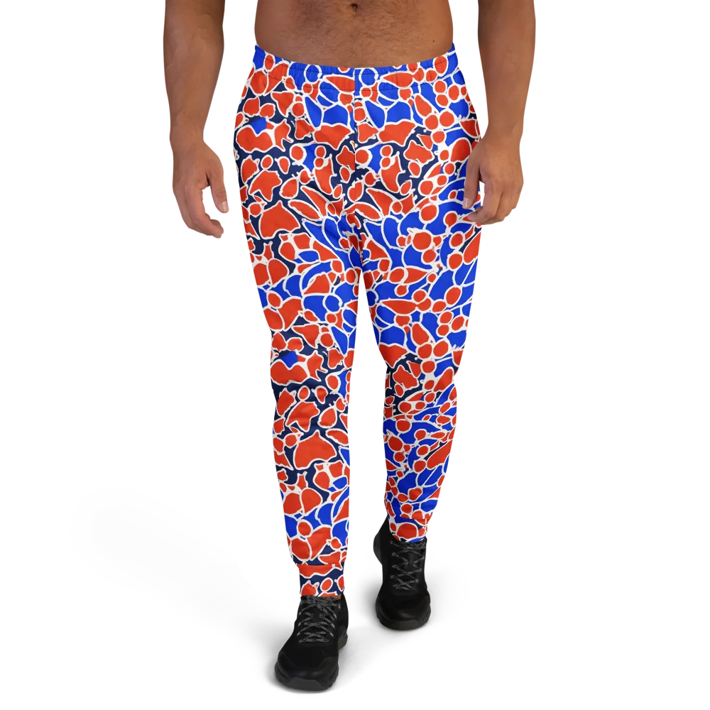 Cobalt Confetti on Men's Joggers — Front