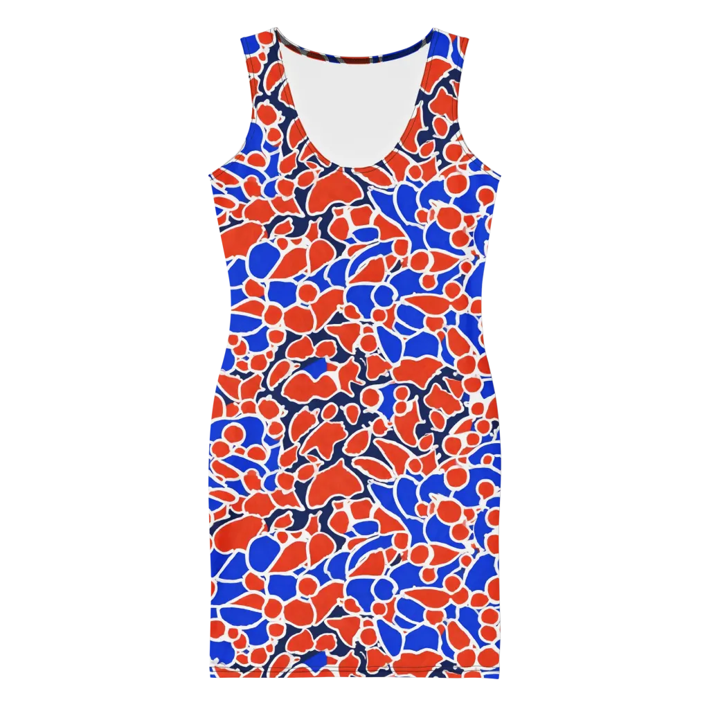 Cobalt Confetti on Bodycon Dress — Front