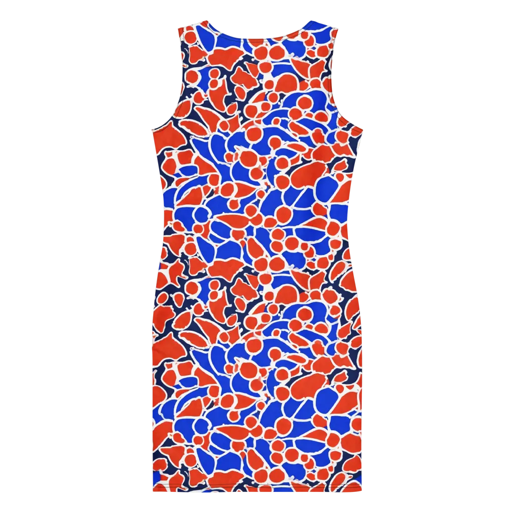 Cobalt Confetti on Bodycon Dress — Back
