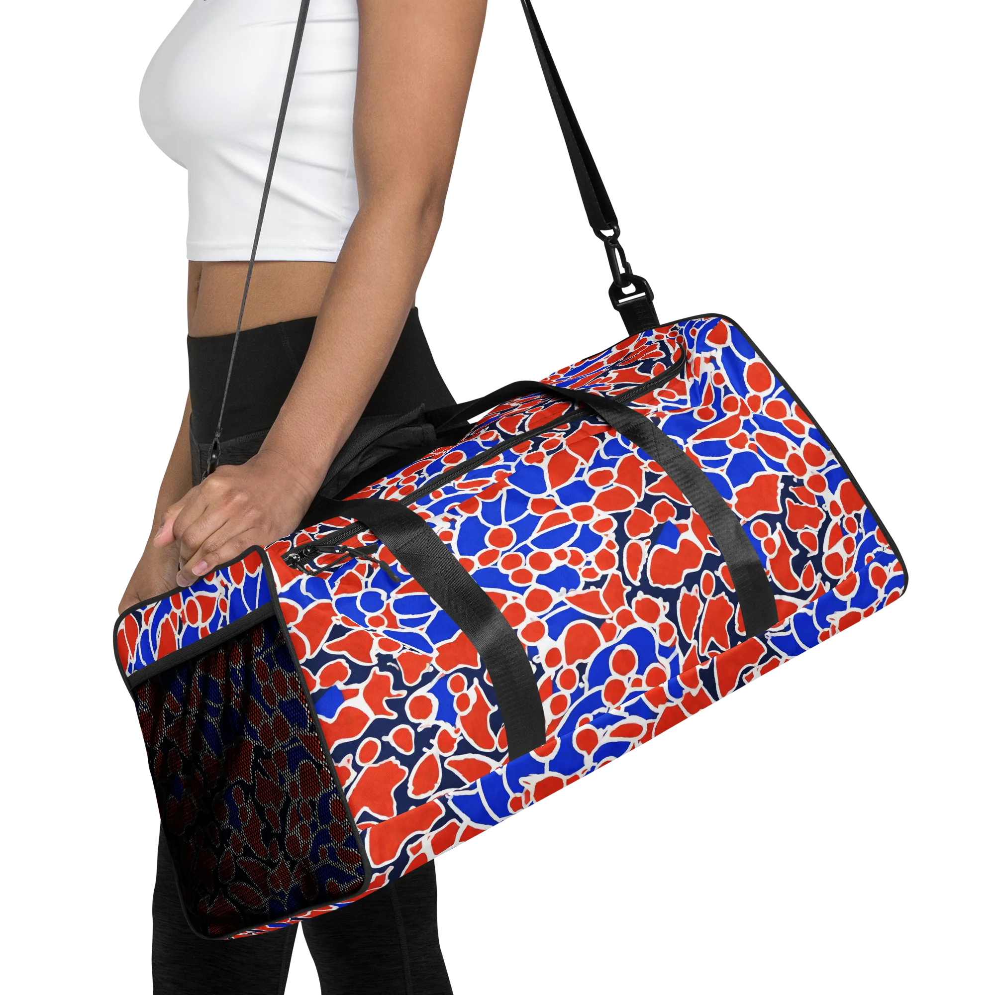 Cobalt Confetti on Duffle Bag — Front