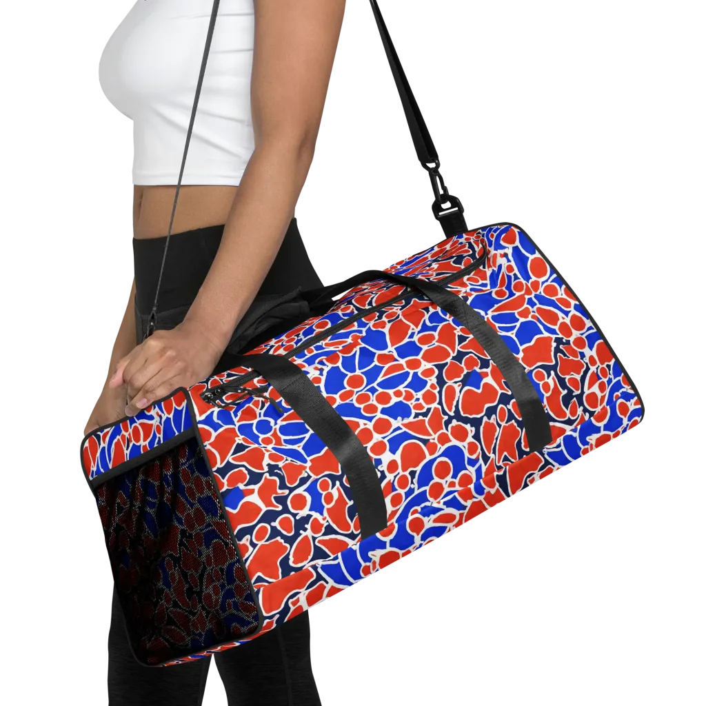 Cobalt Confetti on Duffle Bag — Front