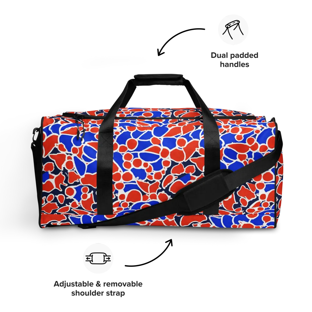 Cobalt Confetti on Duffle Bag — Front