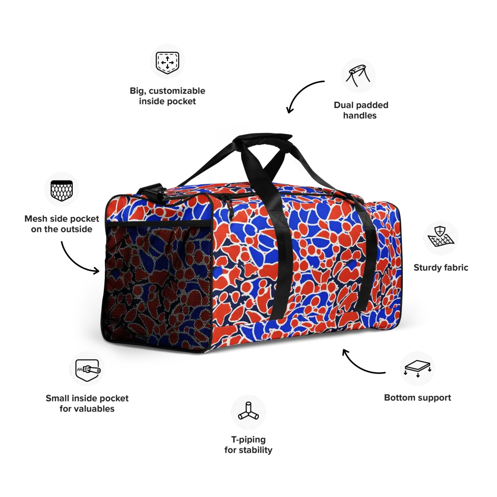 Cobalt Confetti on Duffle Bag — Right Front