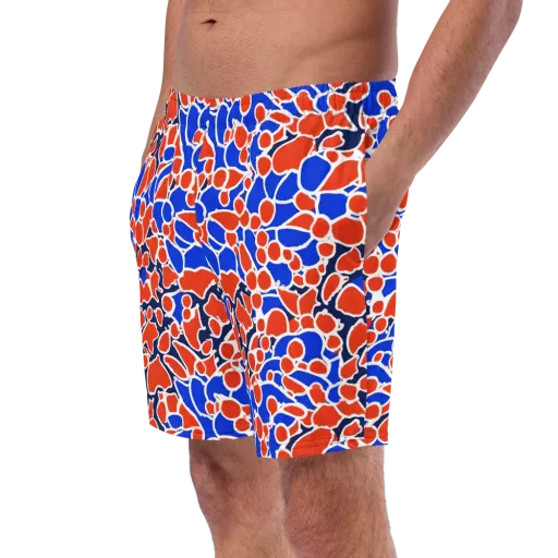 Cobalt Confetti on a Swim Trunks