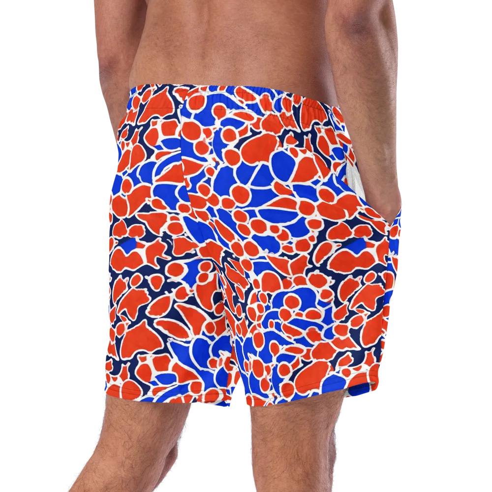 Cobalt Confetti on Swim Trunks — Right Back