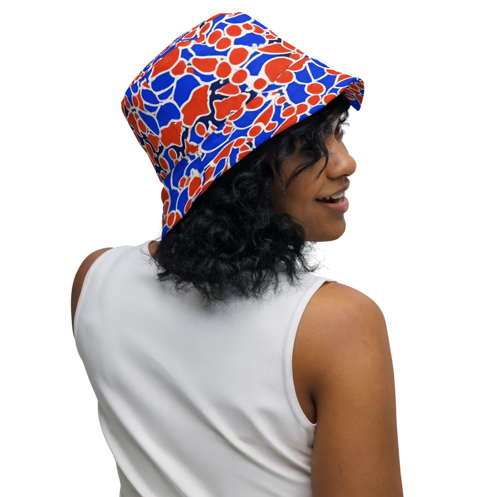 Cobalt Confetti on Reversible Bucket Hat — Right Outside