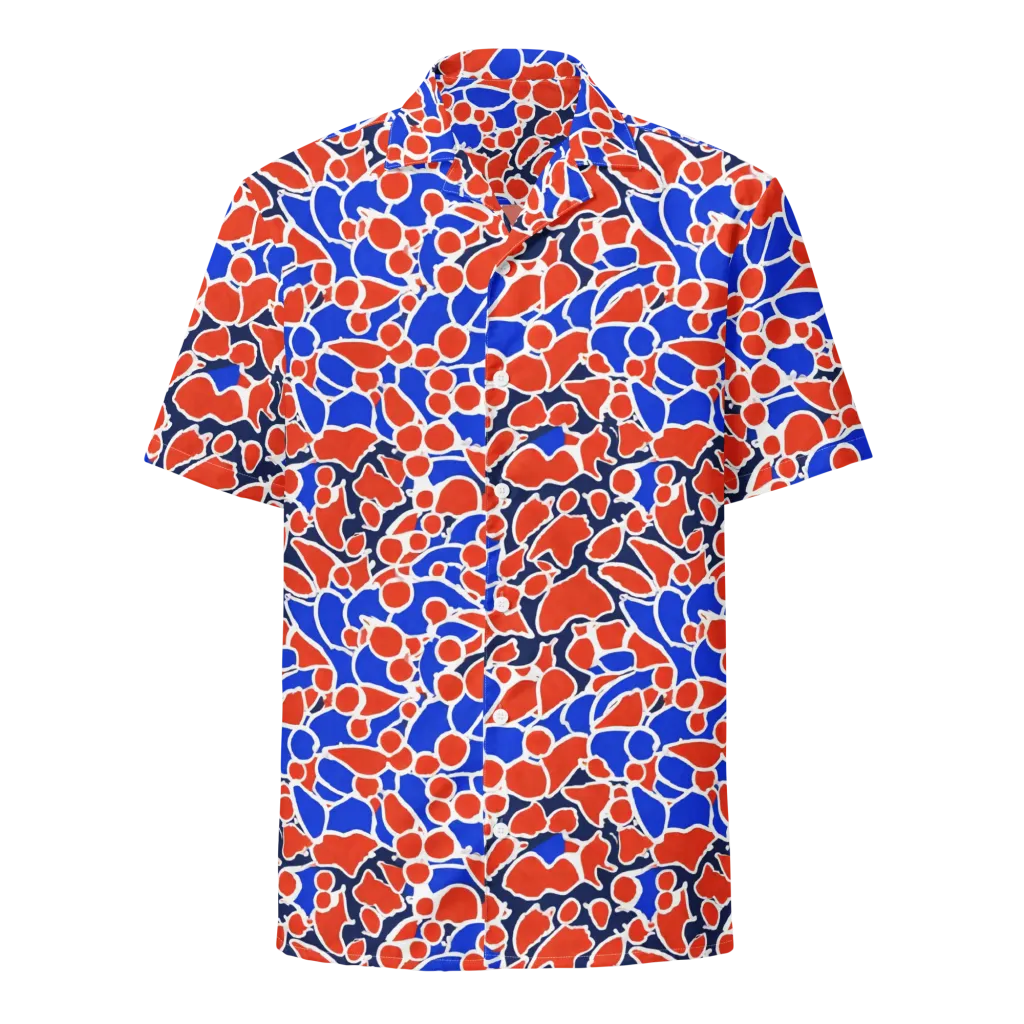 Cobalt Confetti on Button Shirt — Front