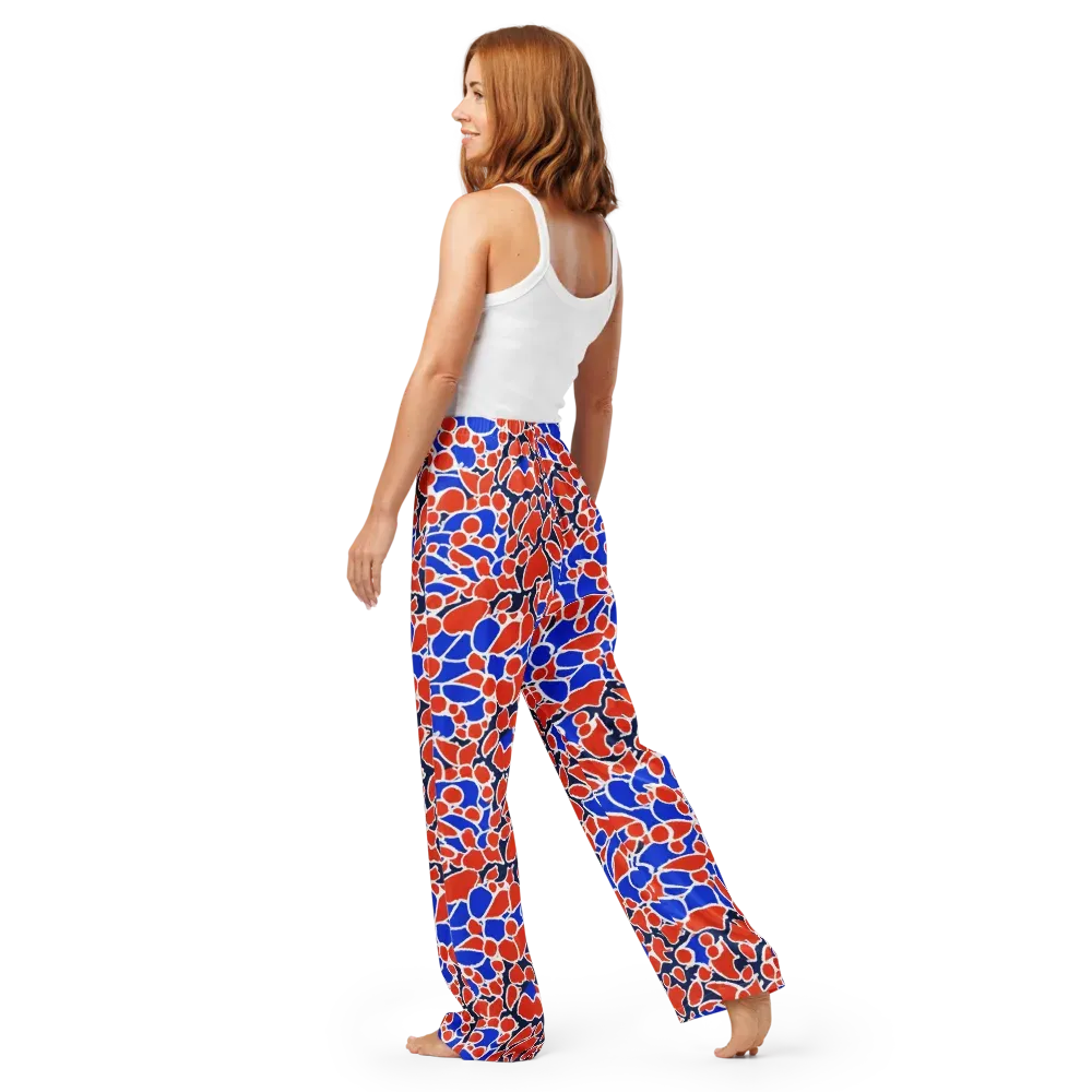 Cobalt Confetti on Women's Pajama Pants — Back