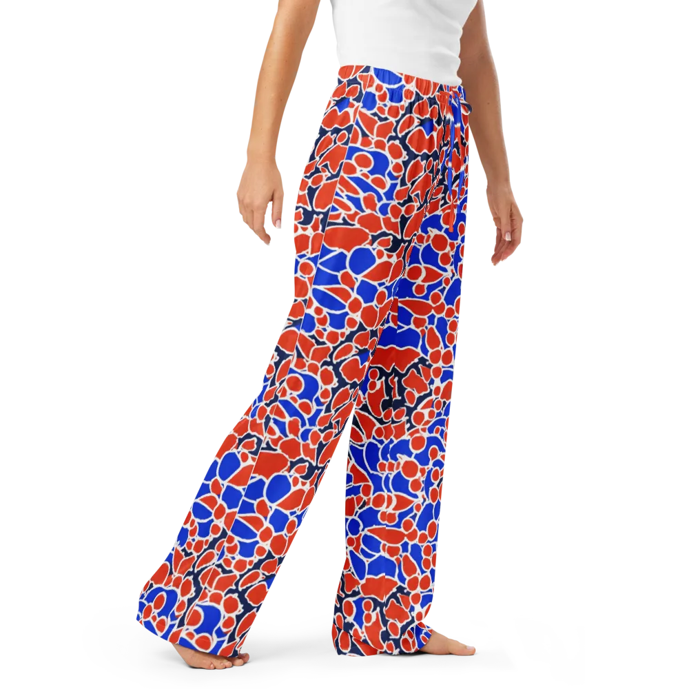 Cobalt Confetti on Women's Pajama Pants — Right Front