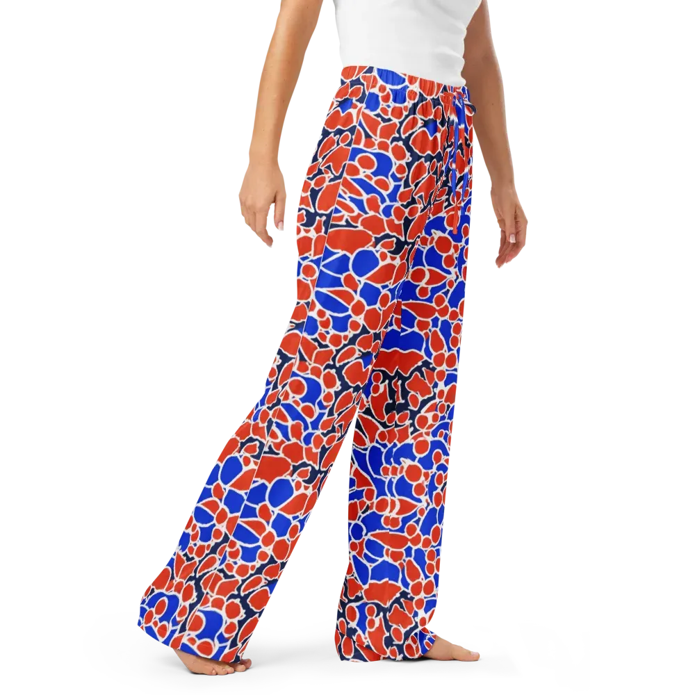 Cobalt Confetti on Women's Pajama Pants — Right Front