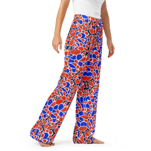 Cobalt Confetti on a Women's Pajama Pants