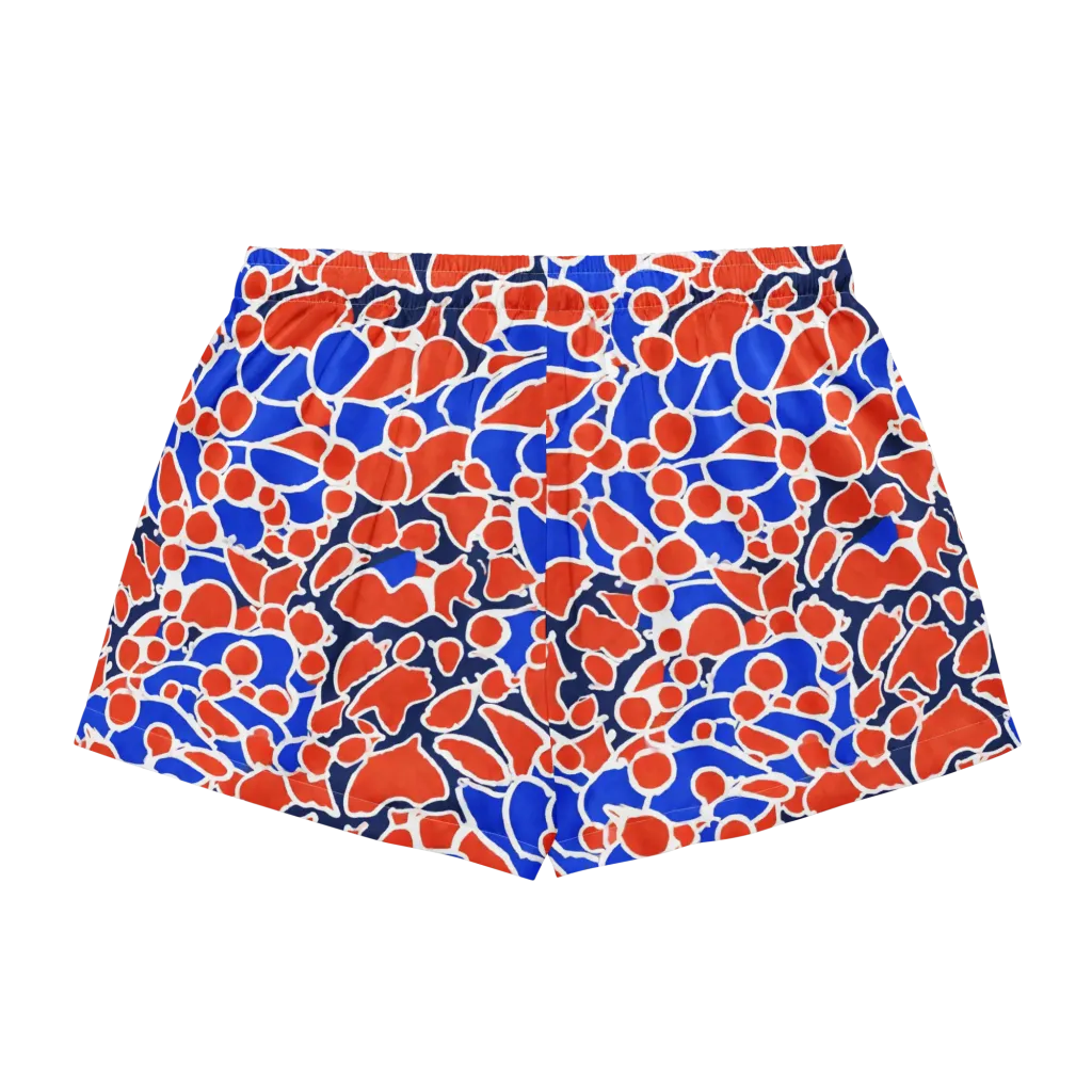 Cobalt Confetti on Women's Pajama Shorts — Back