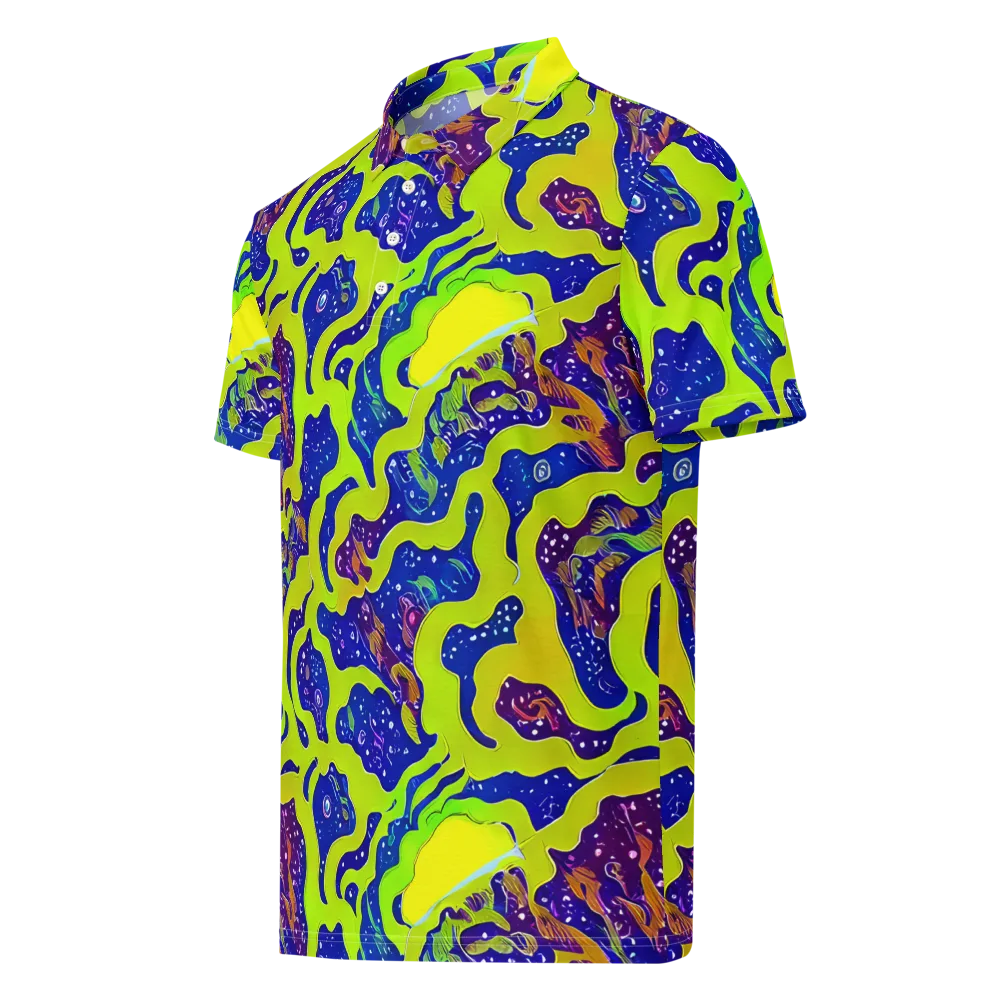 Galactic Tangledown on Men's Slim Fit Polo Shirt — Left Front