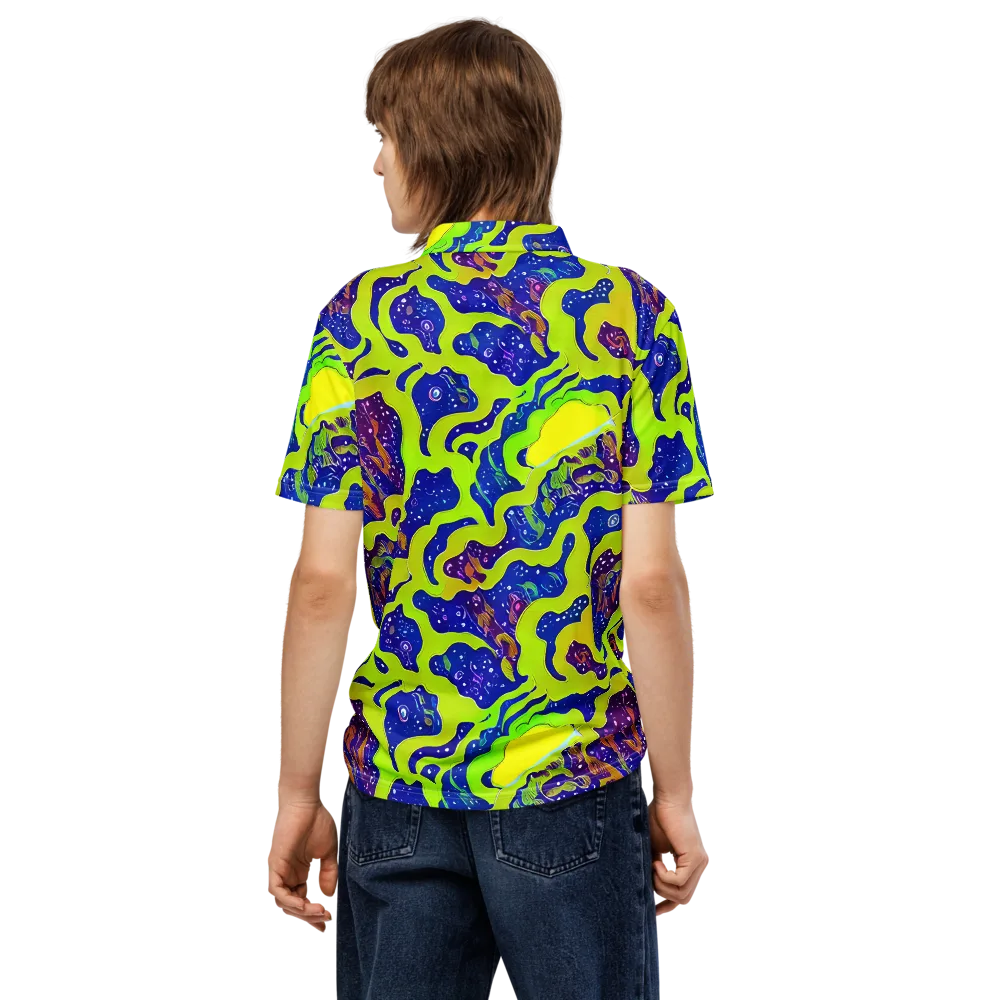 Galactic Tangledown on Men's Slim Fit Polo Shirt — Back