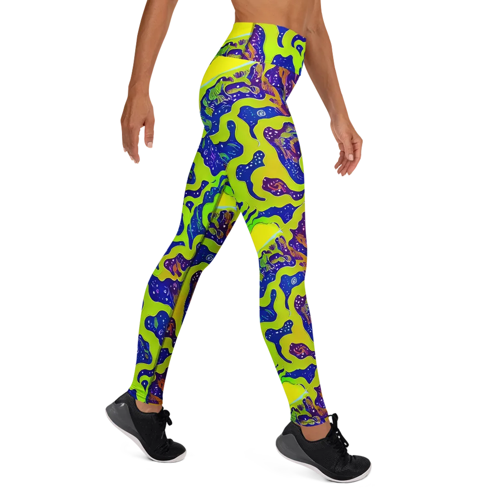 Galactic Tangledown on Yoga Leggings — Right