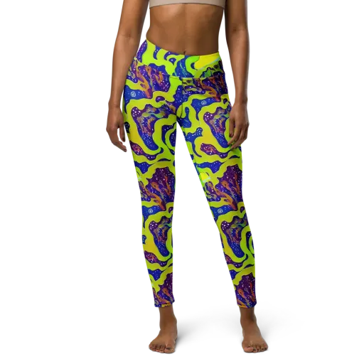 Galactic Tangledown on a Yoga Leggings