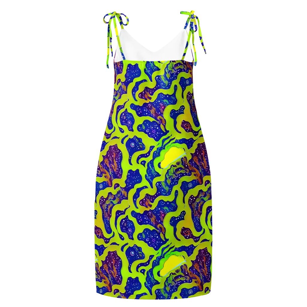 Galactic Tangledown on Slip Dress — Back