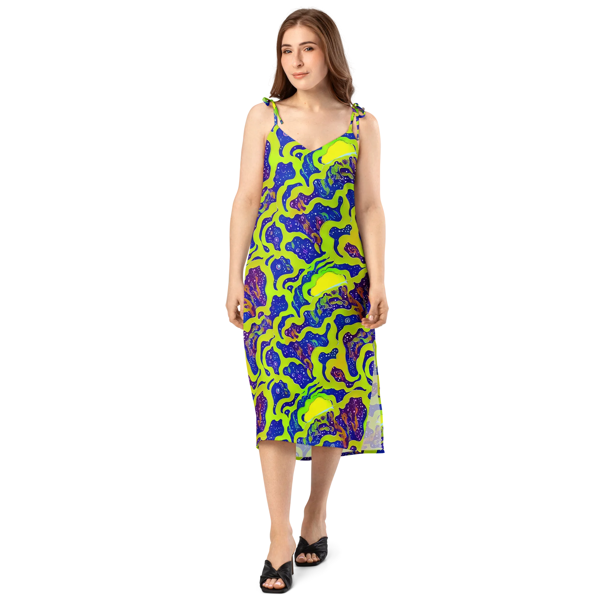 Galactic Tangledown on Slip Dress — Front