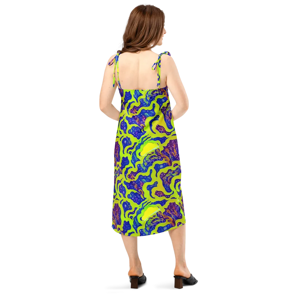 Galactic Tangledown on Slip Dress — Back