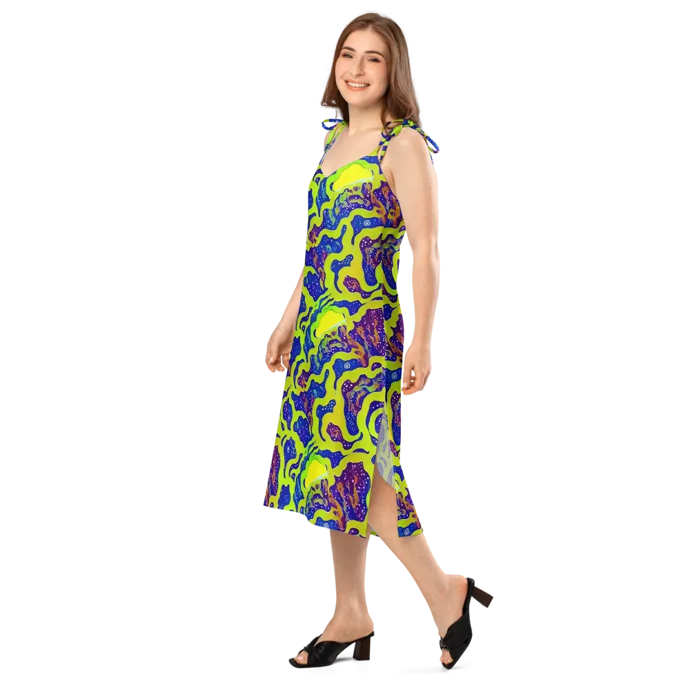 Galactic Tangledown on Slip Dress — Left Front