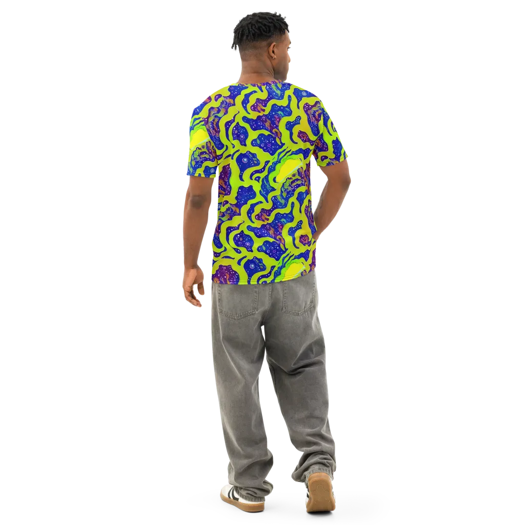 Galactic Tangledown on Men's Cotton Crew Neck T-Shirt — Back