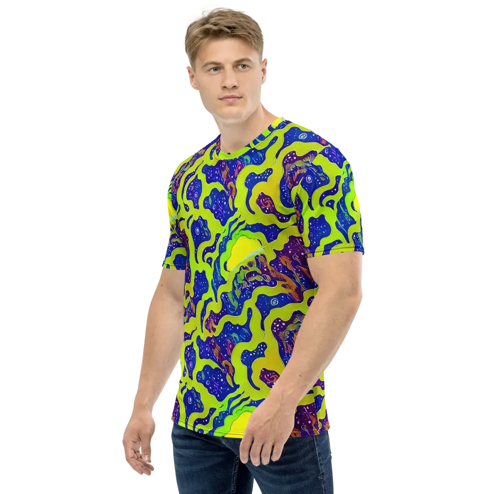 Galactic Tangledown on Men's Crew Neck T-Shirt — Left