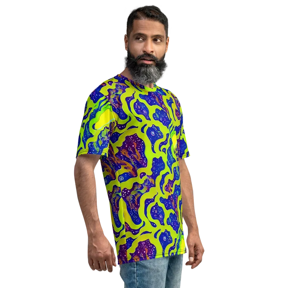 Galactic Tangledown on Men's Crew Neck T-Shirt — Right