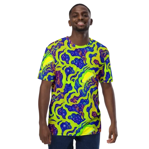 Galactic Tangledown on a Men's Crew Neck T-Shirt