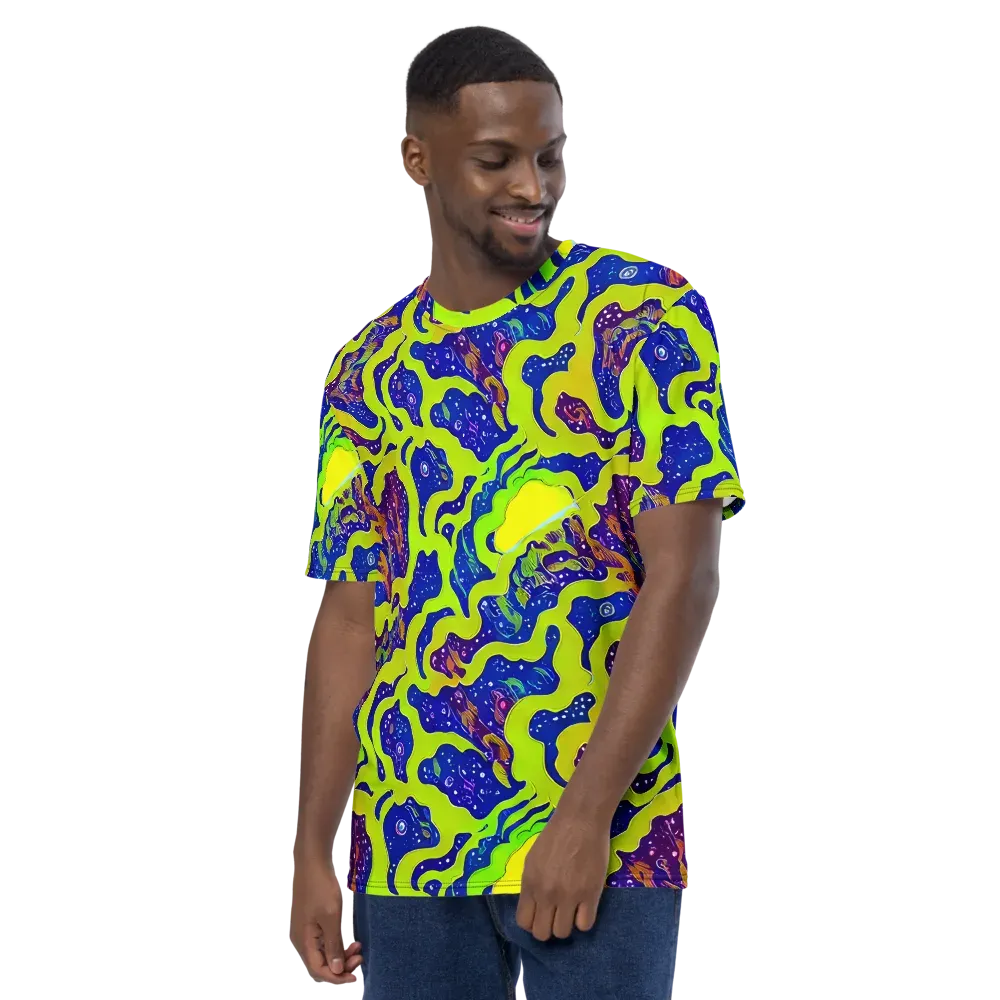 Galactic Tangledown on Men's Crew Neck T-Shirt — Left