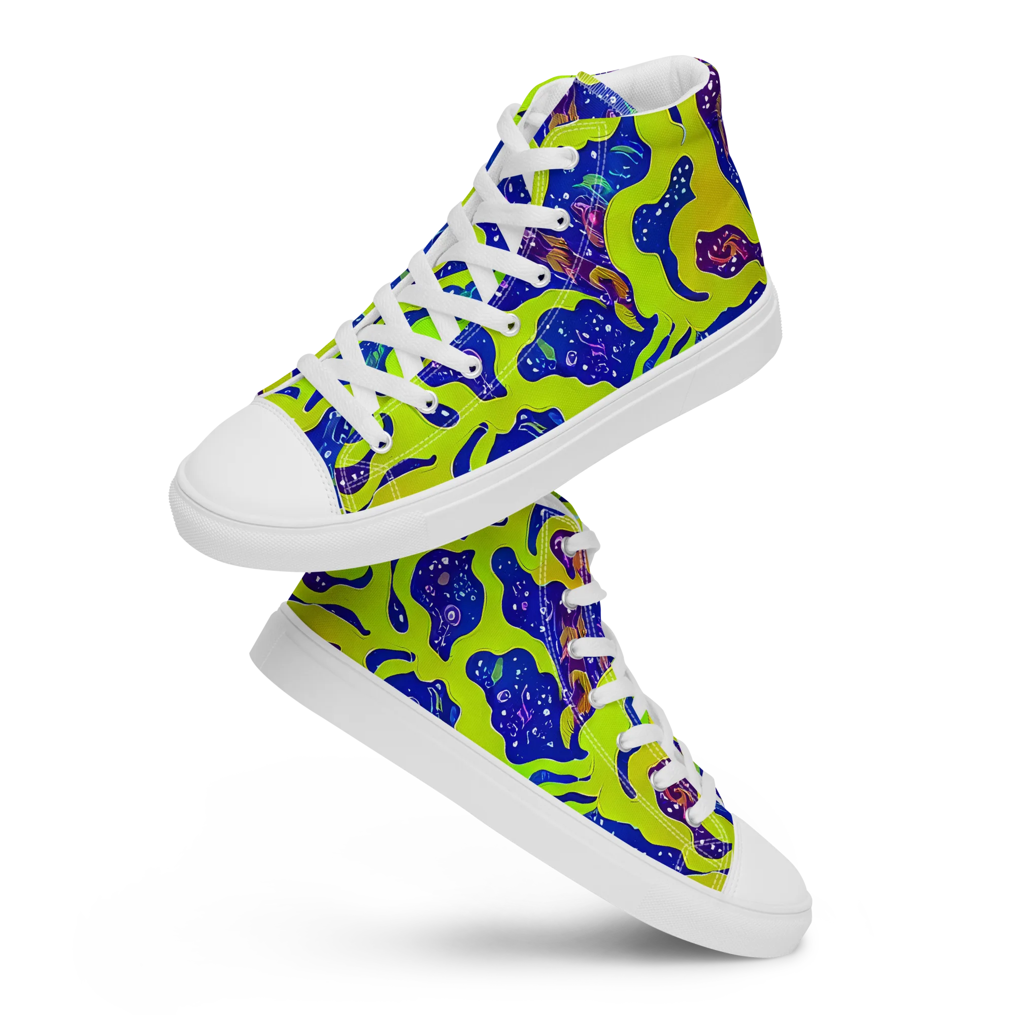 Galactic Tangledown on Men's High Top Canvas Shoes — Front
