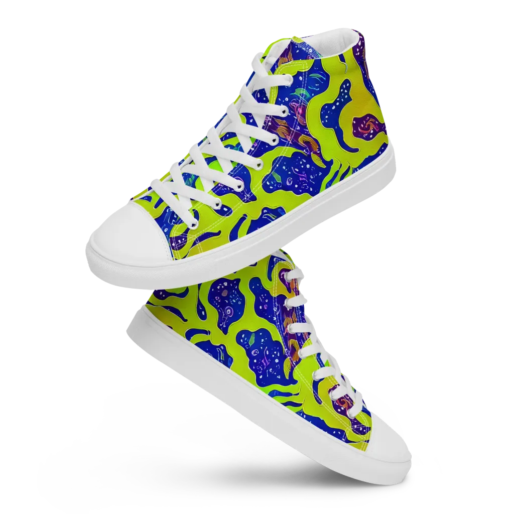 Galactic Tangledown on Men's High Top Canvas Shoes — Front
