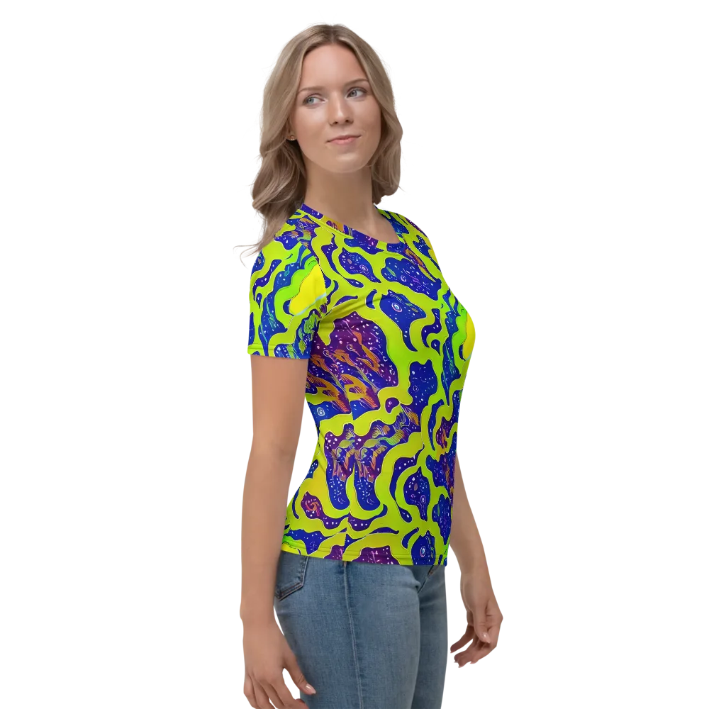 Galactic Tangledown on Women's Crew Neck T-Shirt — Right