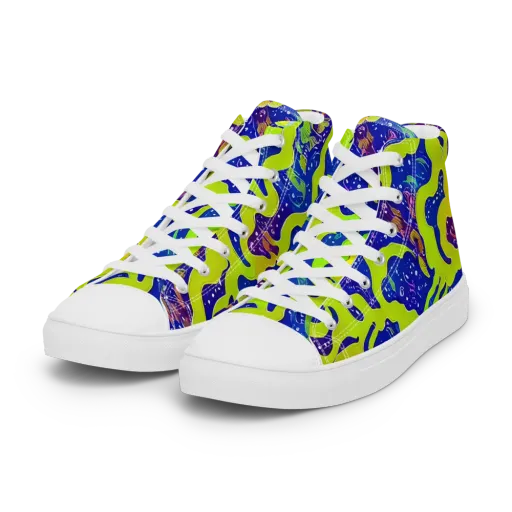Galactic Tangledown on a Women's High Top Canvas Shoes