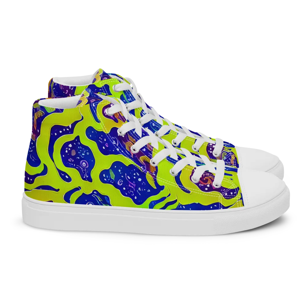 Galactic Tangledown on Women's High Top Canvas Shoes — Right